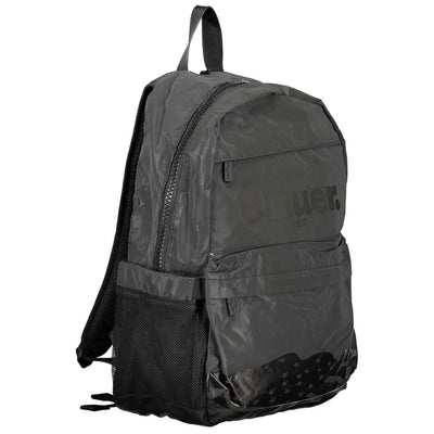 Blauer zwarte polyester rugzak