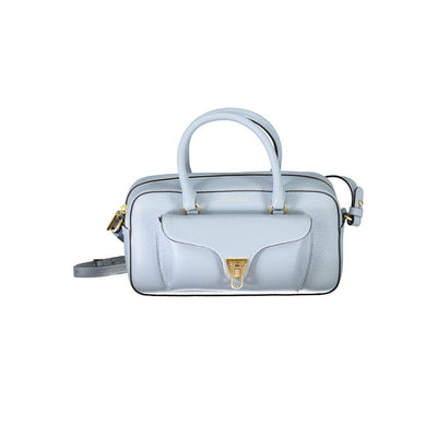Sac à main en cuir bleu Coccinelle