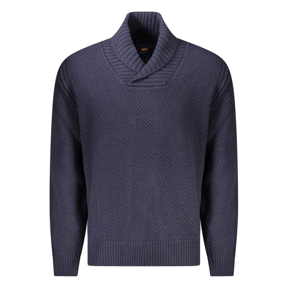 Pull en laine bleu Hugo Boss