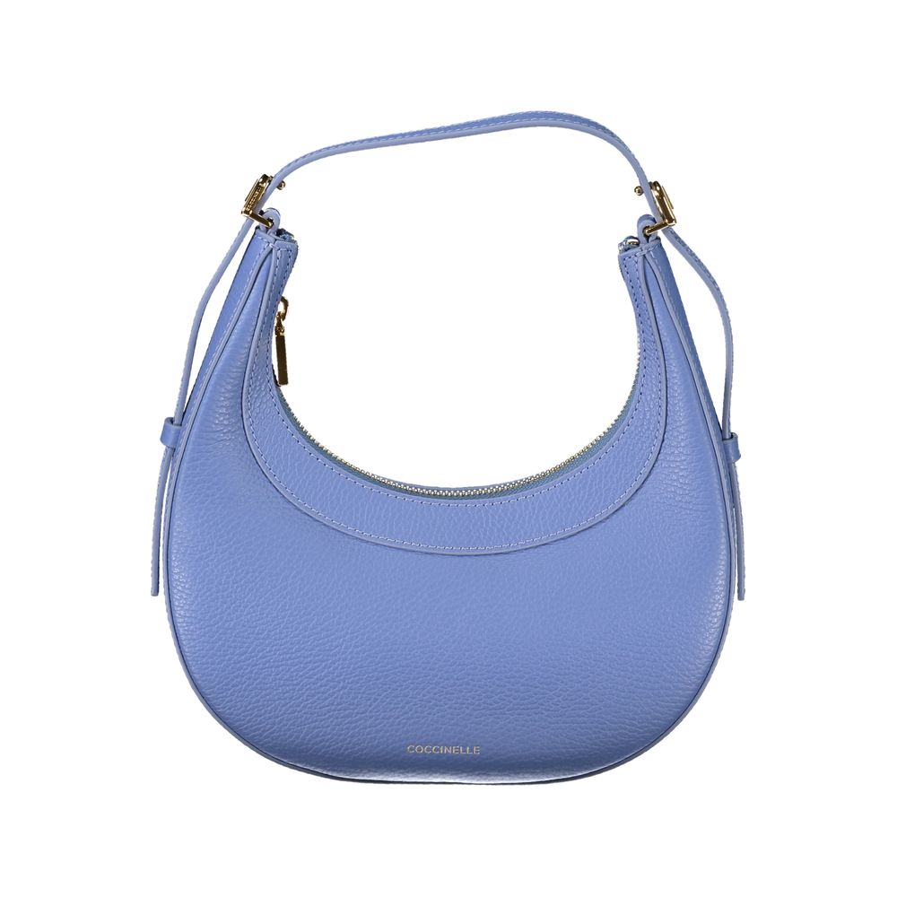 Sac à main en cuir bleu Coccinelle