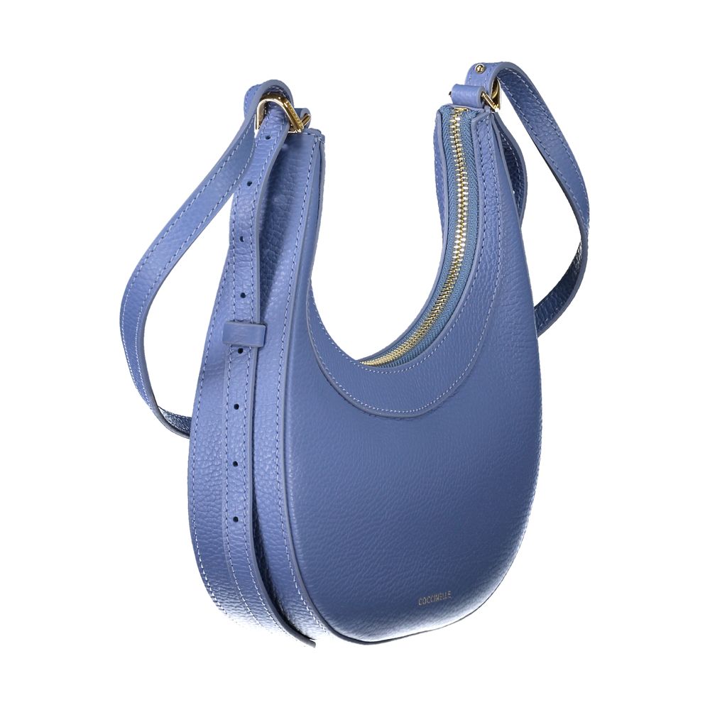 Sac à main en cuir bleu Coccinelle