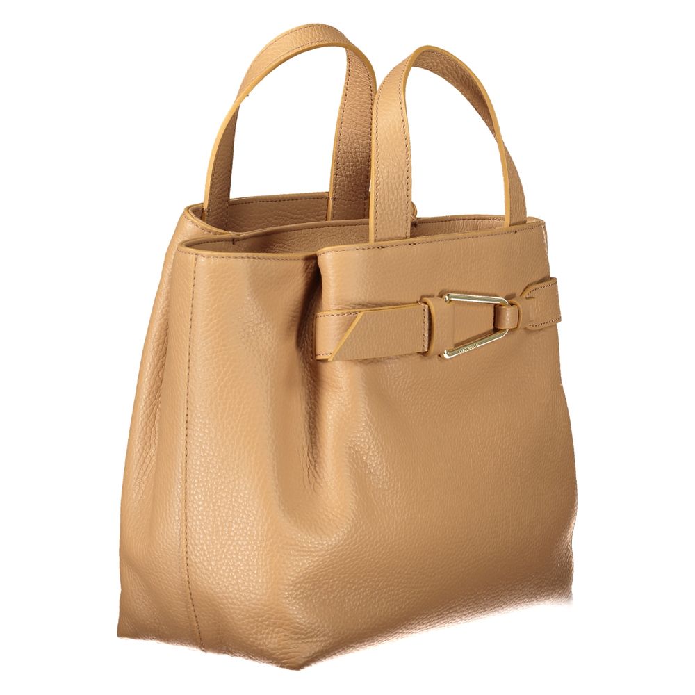 Sac à main en cuir marron Coccinelle