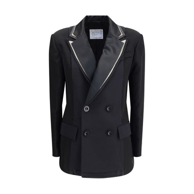 Sacai Double-breasted Blazer with double revers