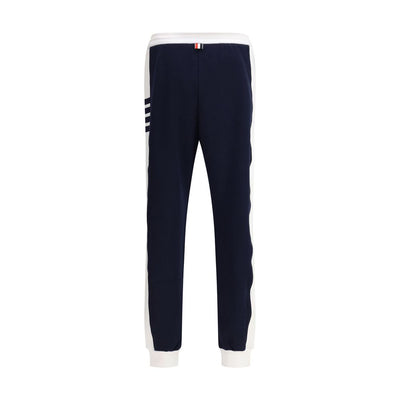 Thom Browne Blue Cotton Joggers (Workout Pants)