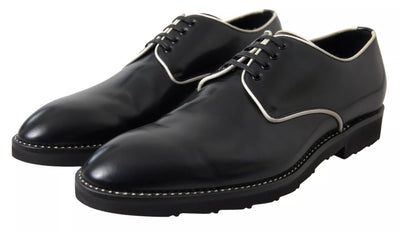 Dolce &amp; Gabbana Zwart Wit Leren Formele Schoenen