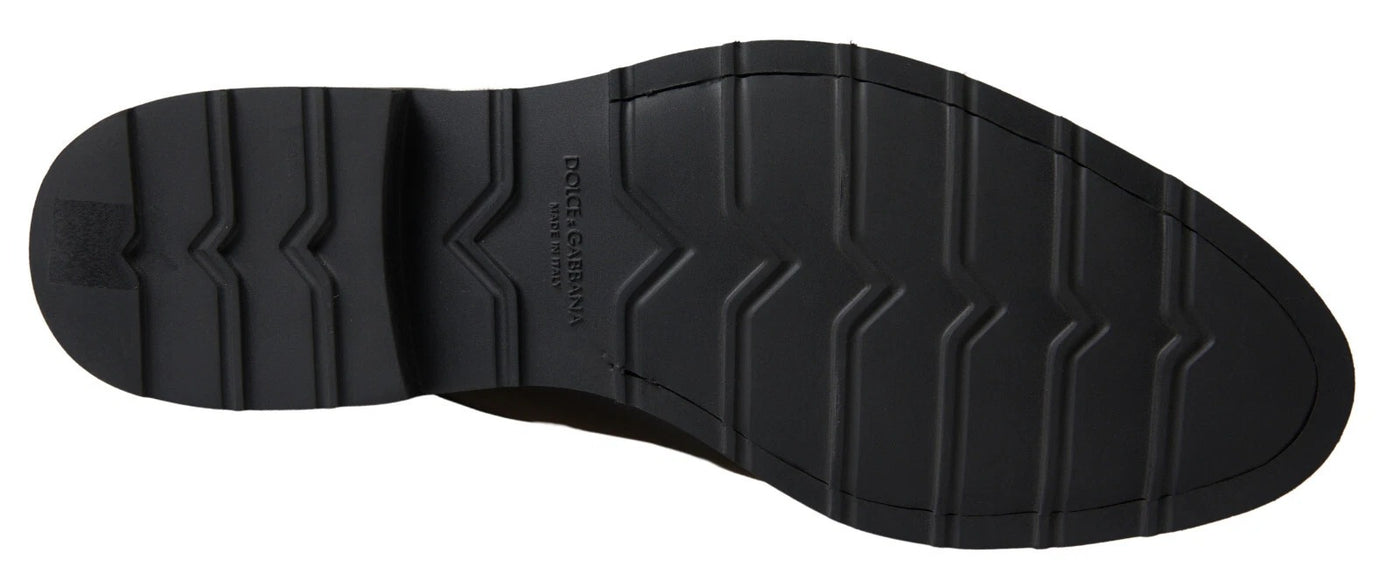 Dolce &amp; Gabbana Zwart Wit Leren Formele Schoenen
