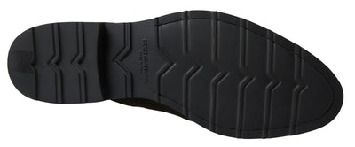 Dolce &amp; Gabbana Zwart Wit Leren Formele Schoenen