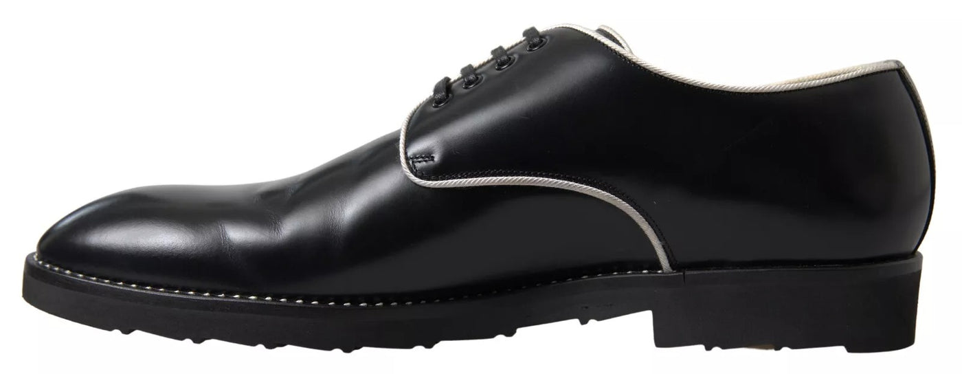 Dolce &amp; Gabbana Zwart Wit Leren Formele Schoenen