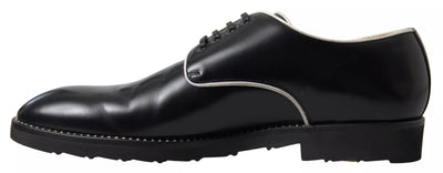 Dolce &amp; Gabbana Zwart Wit Leren Formele Schoenen