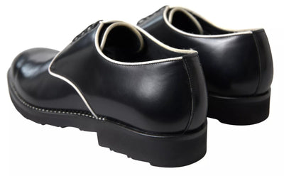 Dolce &amp; Gabbana Zwart Wit Leren Formele Schoenen