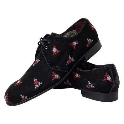 Dolce &amp; Gabbana zwarte bloemenfluwelen formele jurk