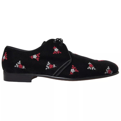 Dolce &amp; Gabbana zwarte bloemenfluwelen formele jurk