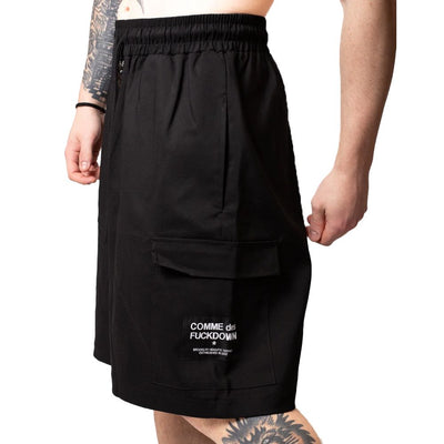 Comme Des Fuckdown Zwarte Katoenen Korte Broek