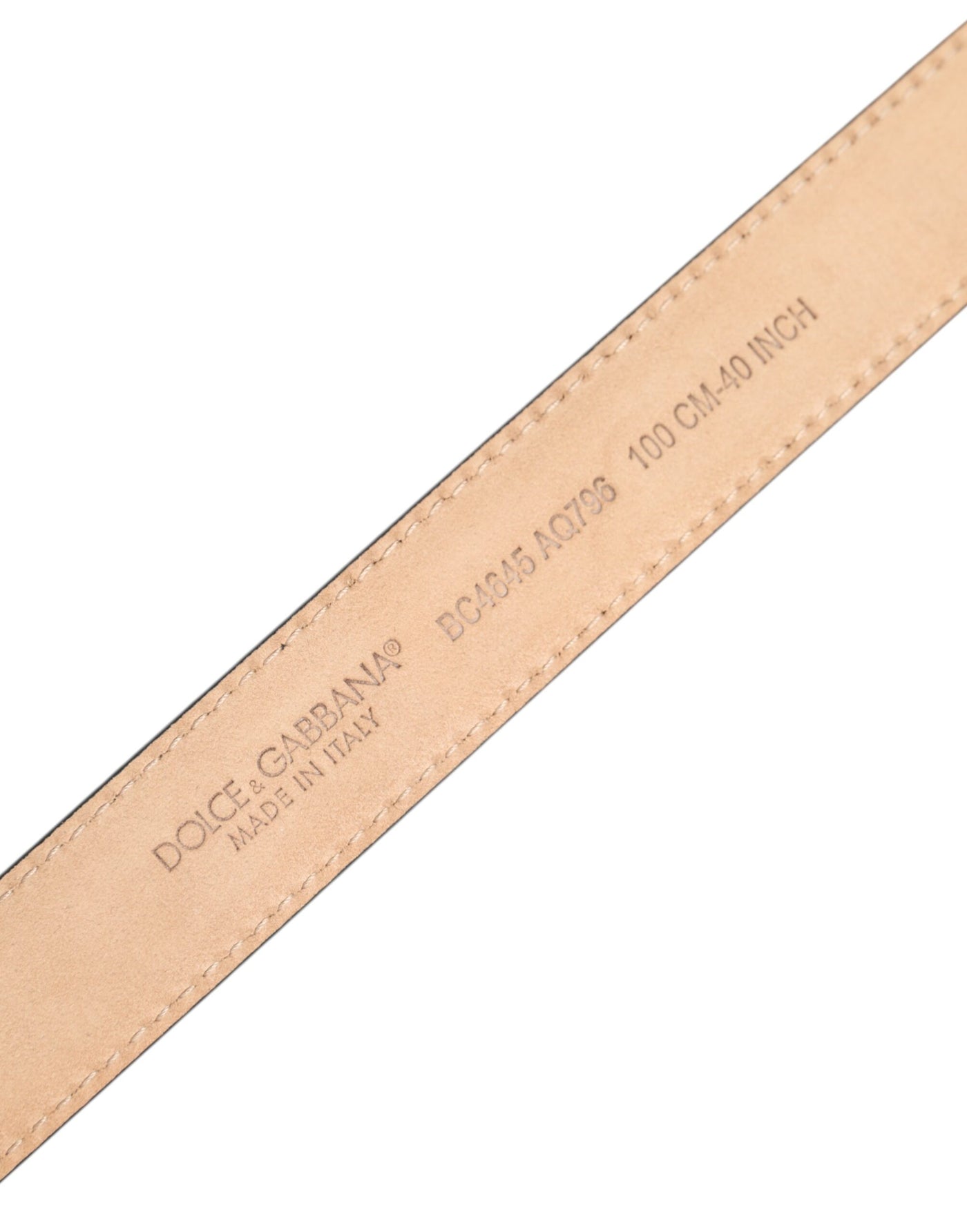 Ceinture Dolce &amp; Gabbana en cuir métallisé avec boucle logo argentée