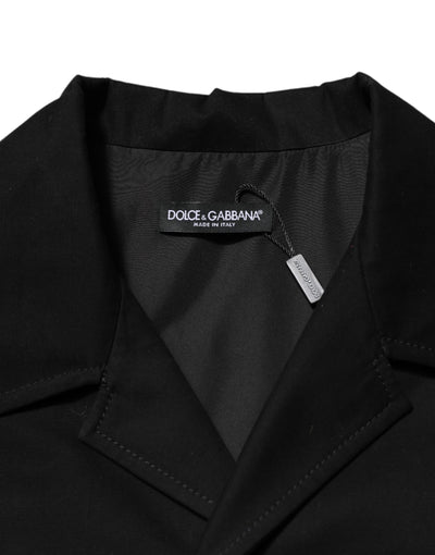 Dolce &amp; Gabbana Zwart Heren Casual Overhemd met Korte Mouwen en Knoopsluiting