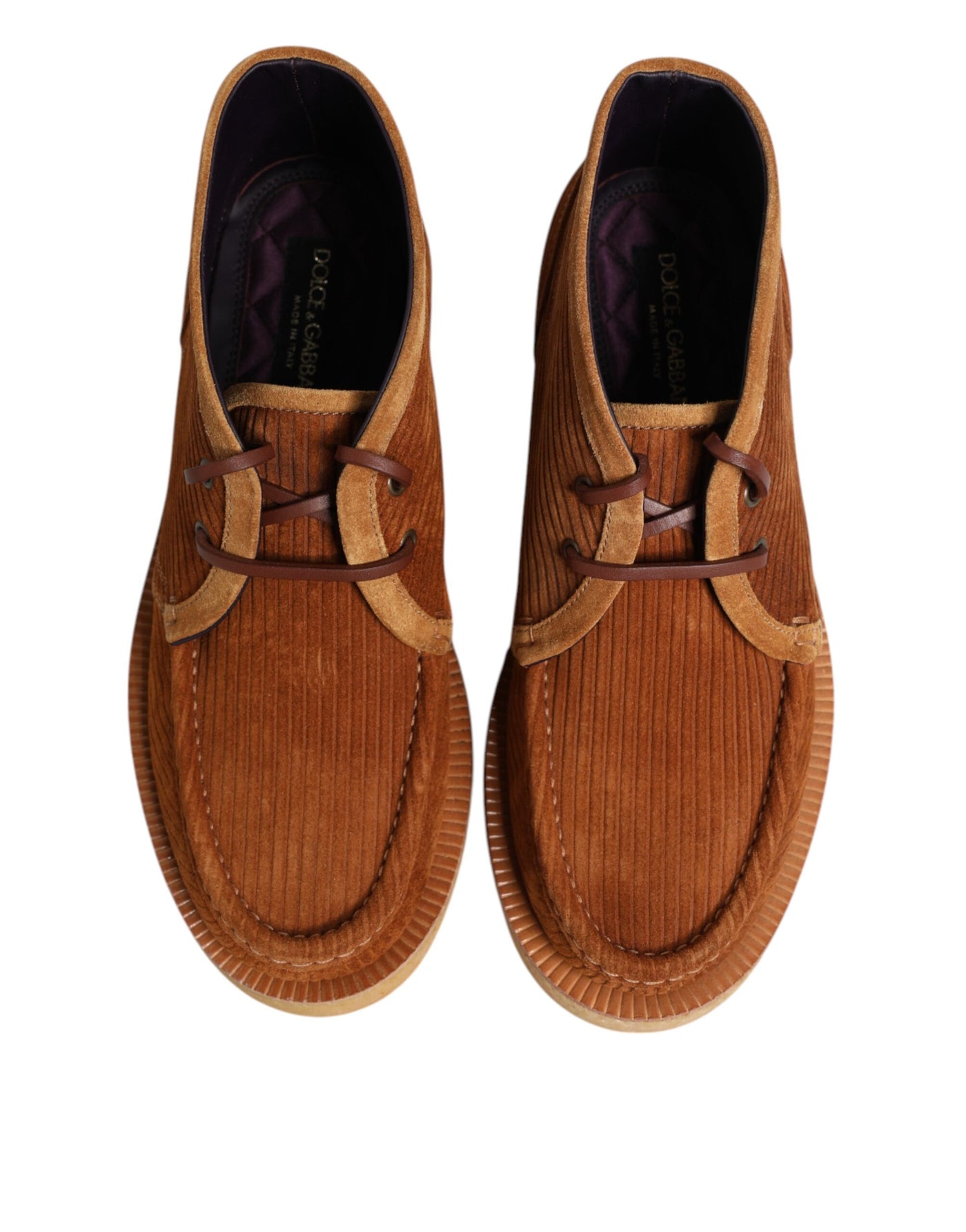 Dolce &amp; Gabbana Bruine Suède Nubuck Leren Desert Enkellaarzen