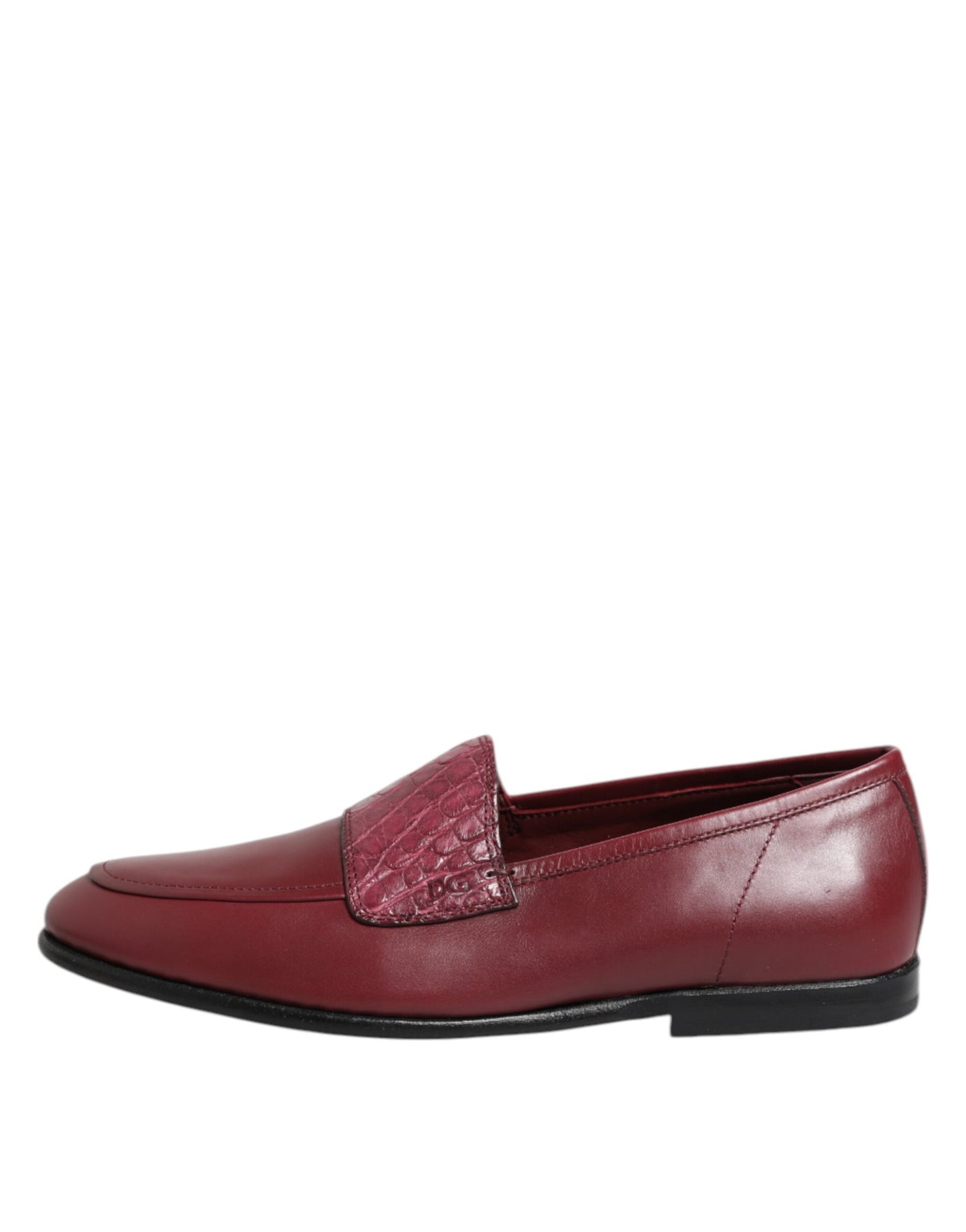 Dolce &amp; Gabbana Burgundy leren formele instapschoenen