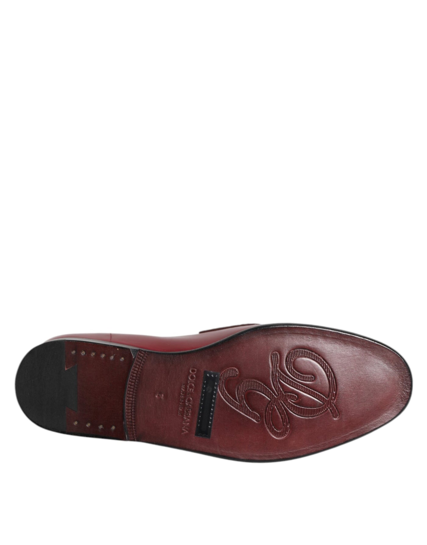 Dolce &amp; Gabbana Burgundy leren formele instapschoenen