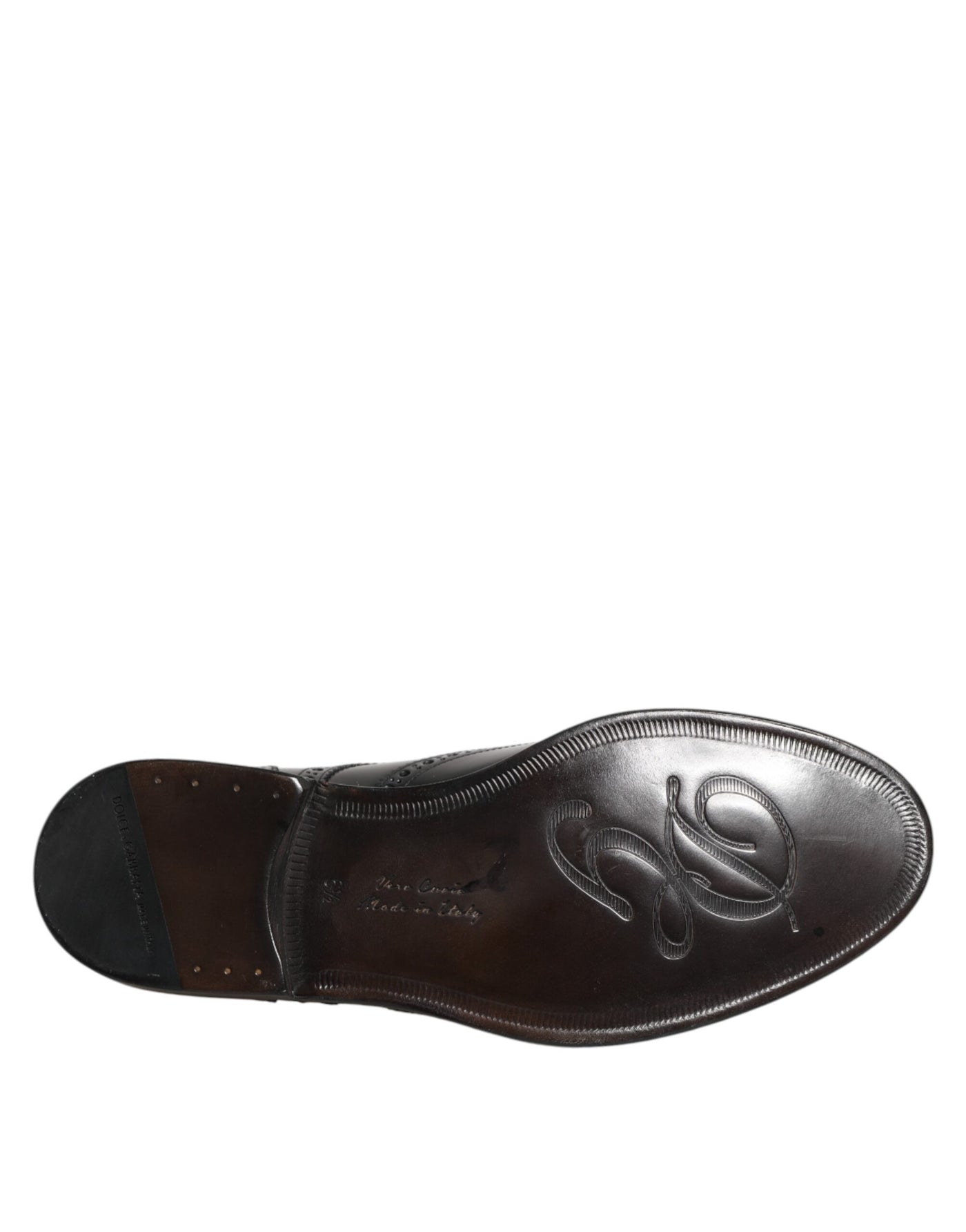 Dolce &amp; Gabbana Zwarte Leren Derby Wingtip Formele Schoenen