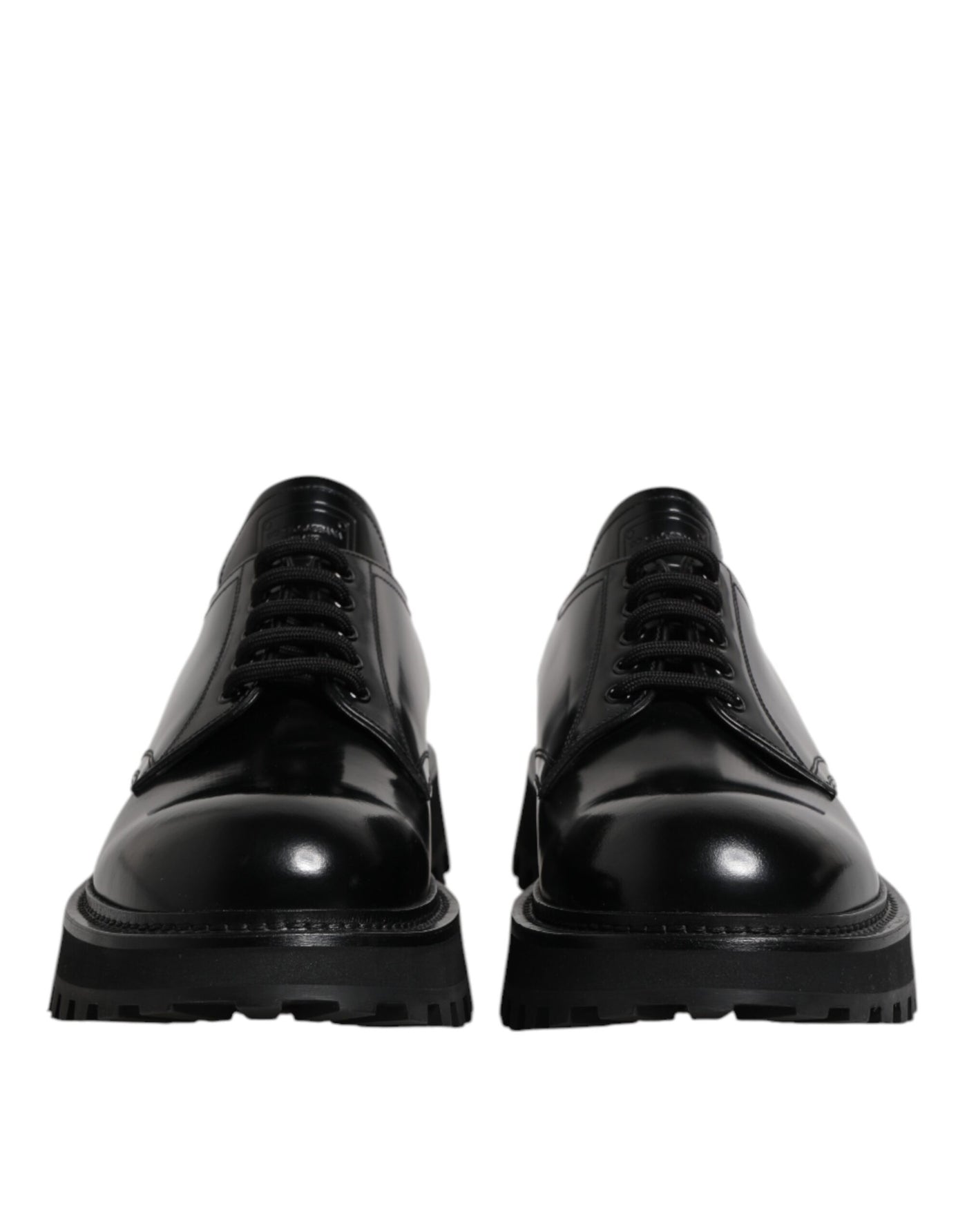 Chaussures de randonnée à lacets en cuir noir Dolce &amp; Gabbana