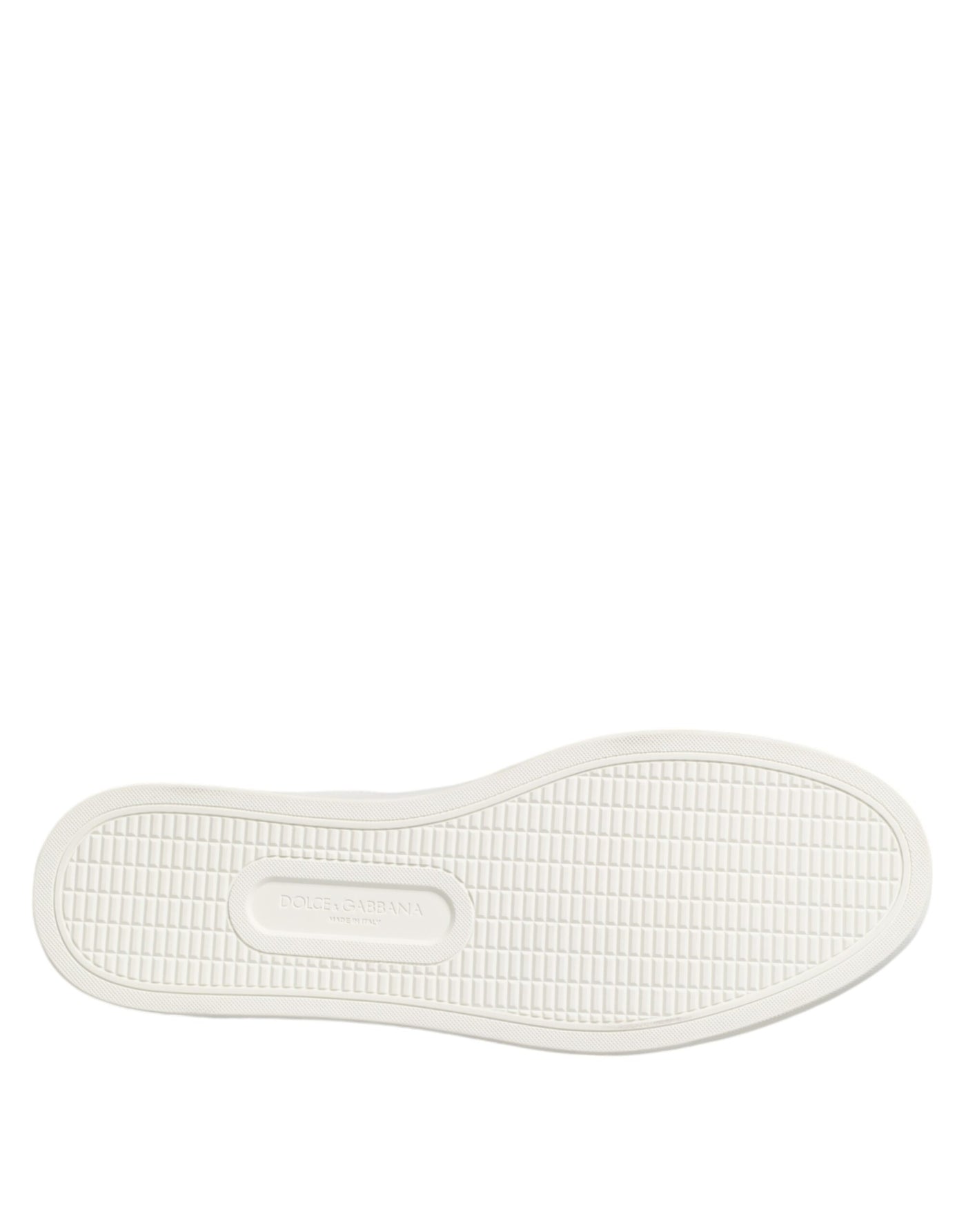 Dolce &amp; Gabbana Witte Bruine Leren Lage Sneakers voor Heren