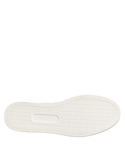 Dolce &amp; Gabbana Witte Bruine Leren Lage Sneakers voor Heren