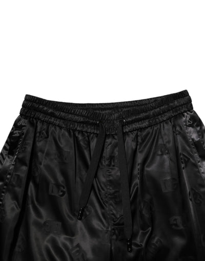 Dolce & Gabbana Black Logo DG Print Men Jogger Sweatpants Pants