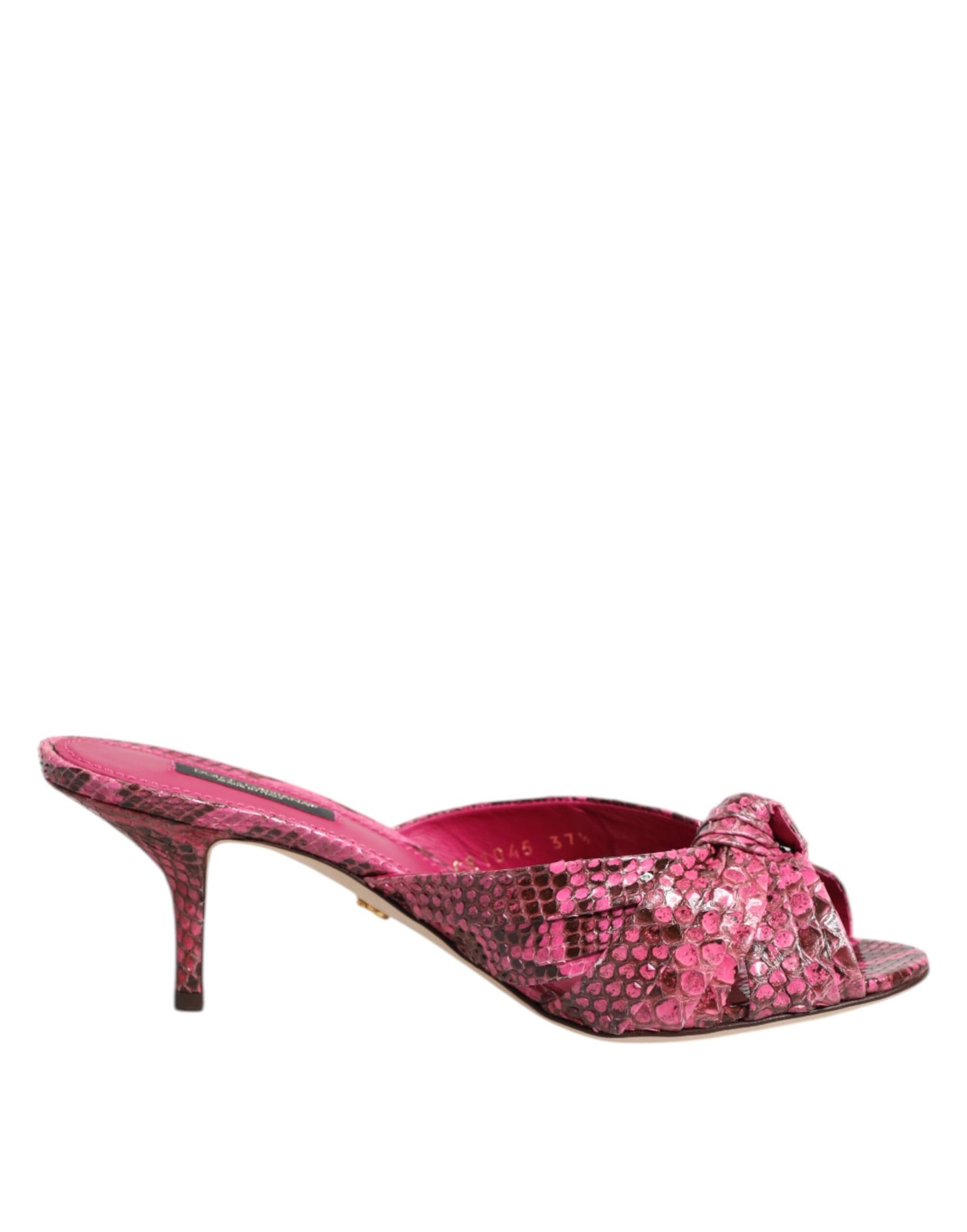 Dolce &amp; Gabbana roze leren hakken slippers sandalen schoenen