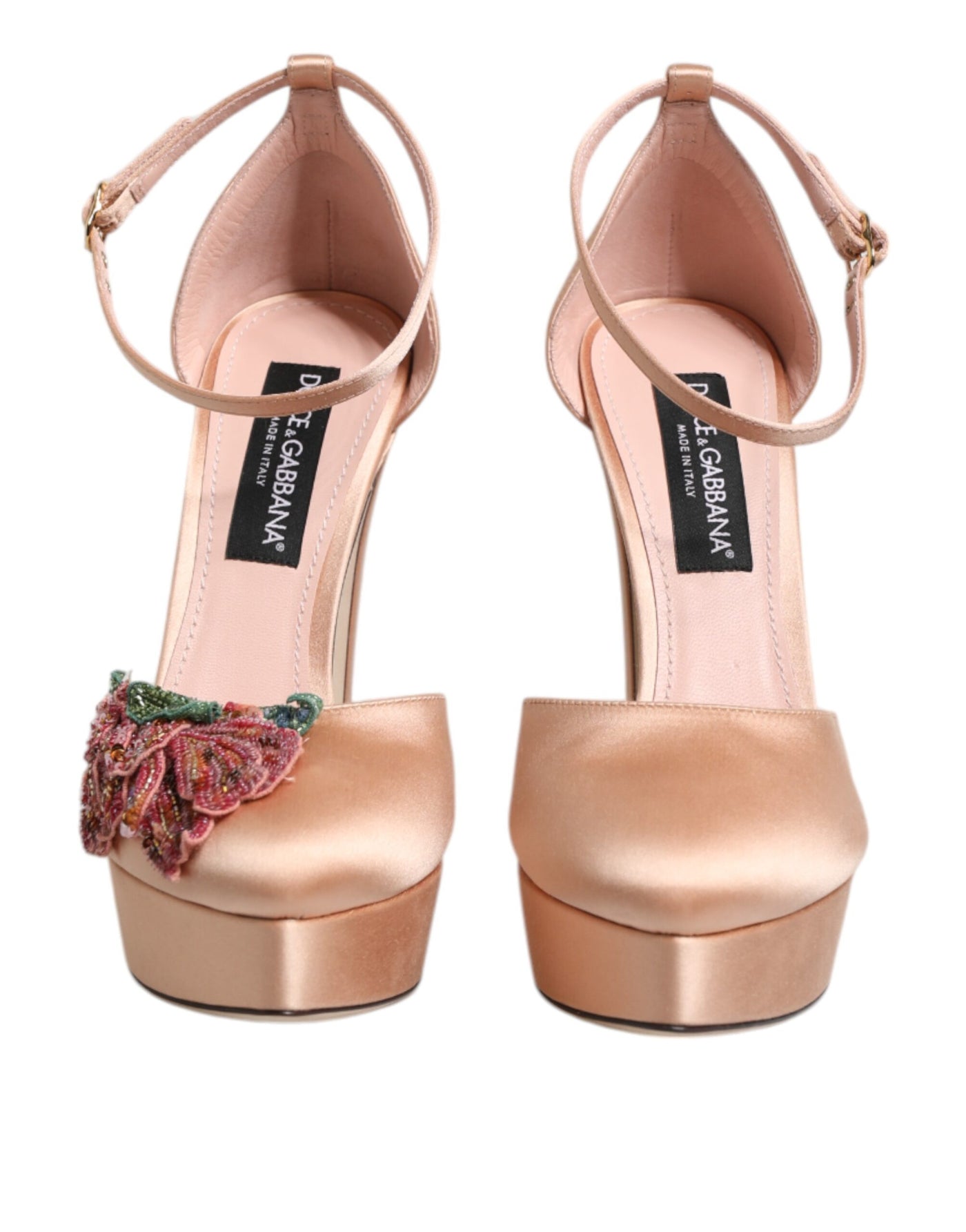 Dolce &amp; Gabbana roze blokhakken enkelband sandalen schoenen