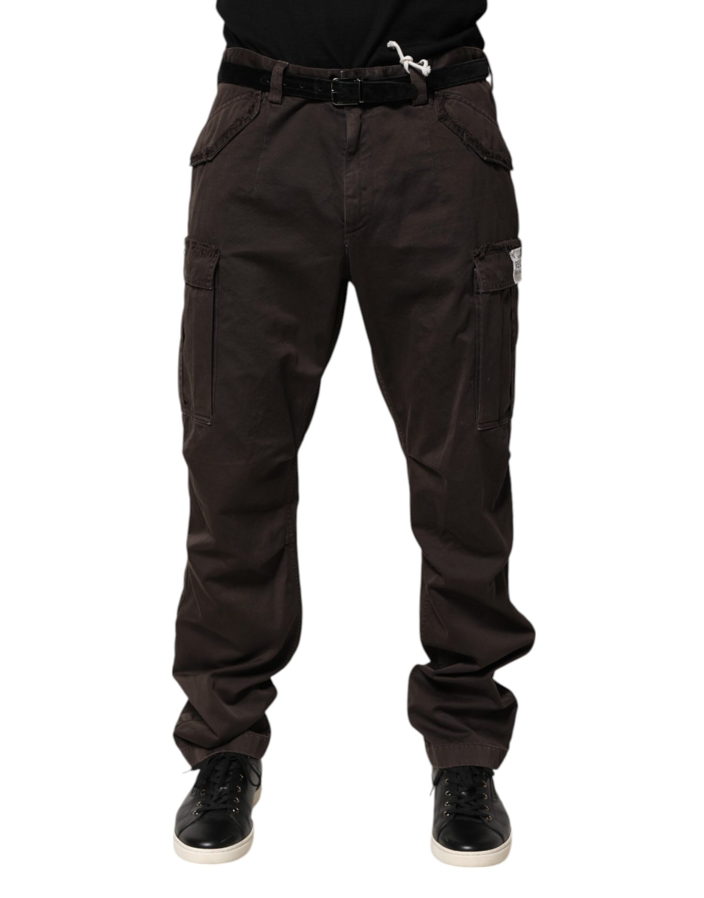 Dolce &amp; Gabbana Bruine Katoenen Stretch Cargo Heren Broek