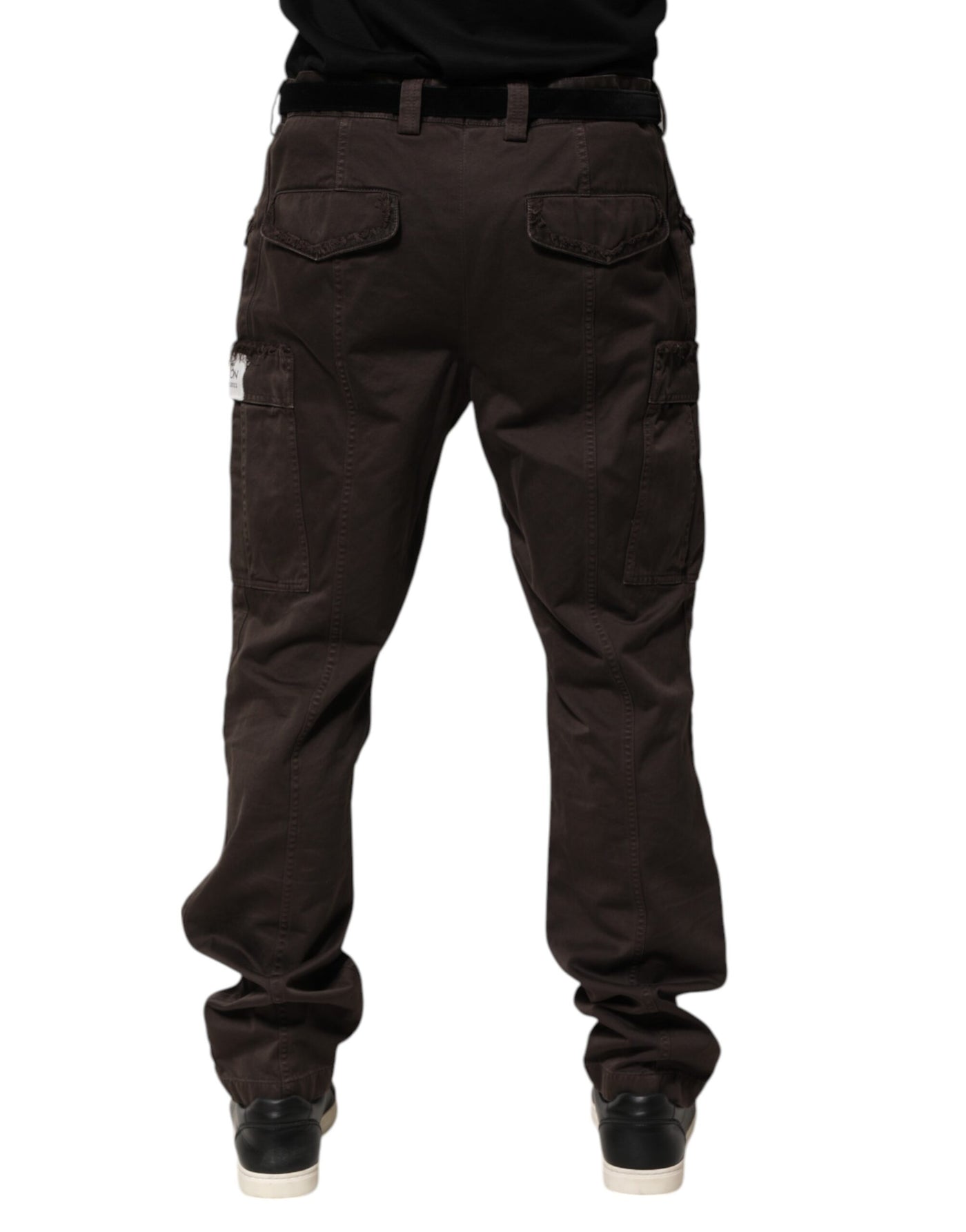 Dolce &amp; Gabbana Bruine Katoenen Stretch Cargo Heren Broek