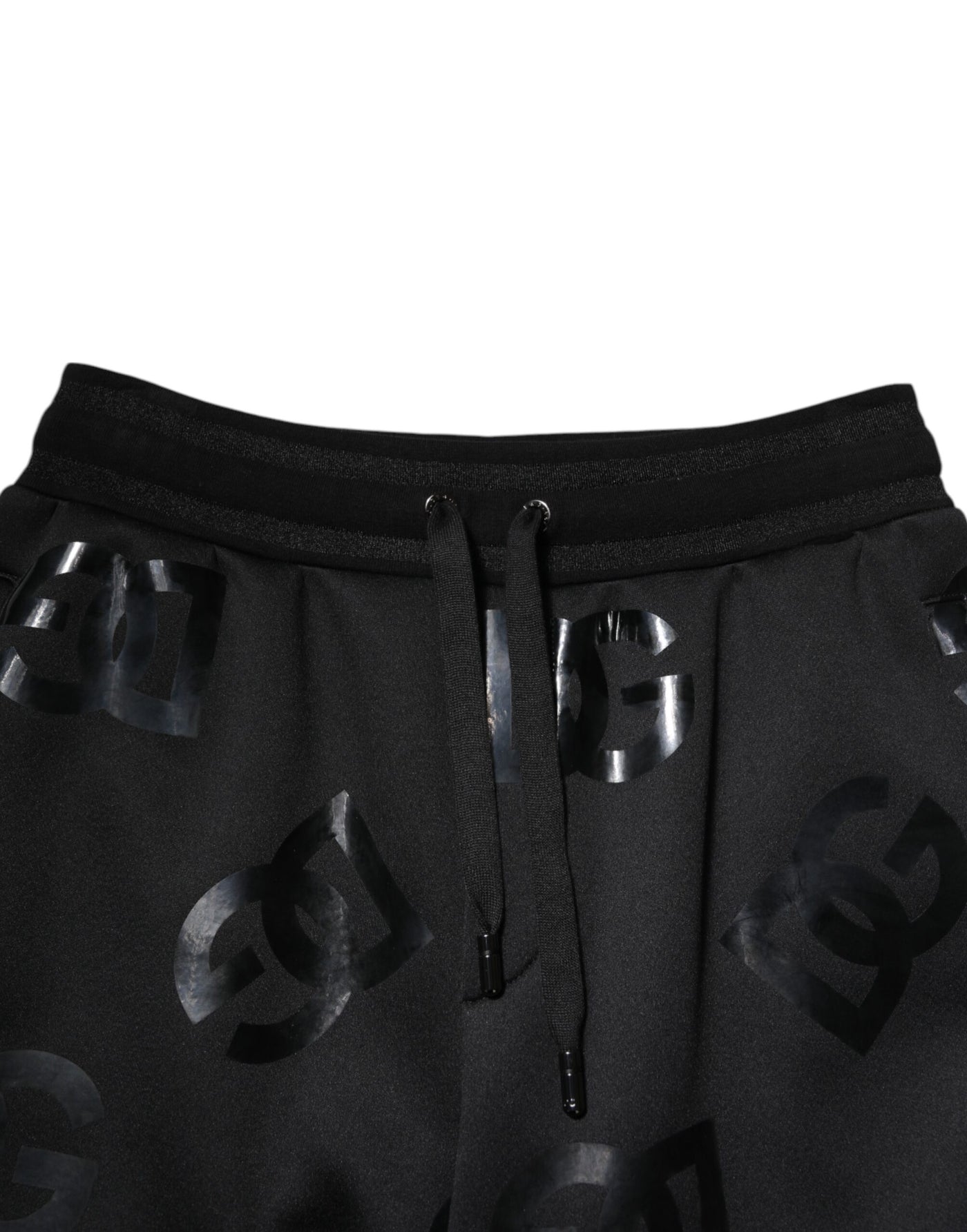 Dolce &amp; Gabbana Zwarte Logo Katoenen Bermuda Sweatshorts Shorts