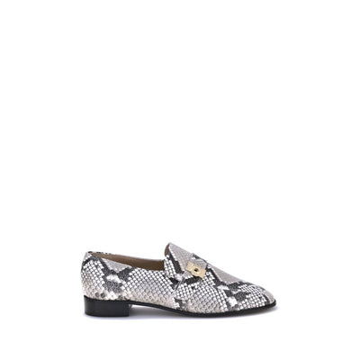 Ferragamo Python print leren loafers