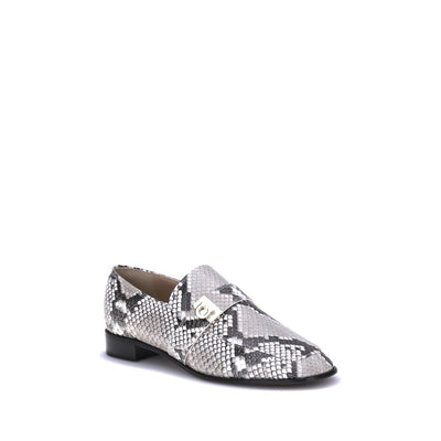 Ferragamo Python print leren loafers