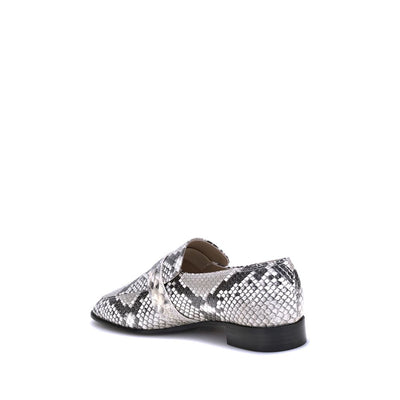 Ferragamo Python print leren loafers