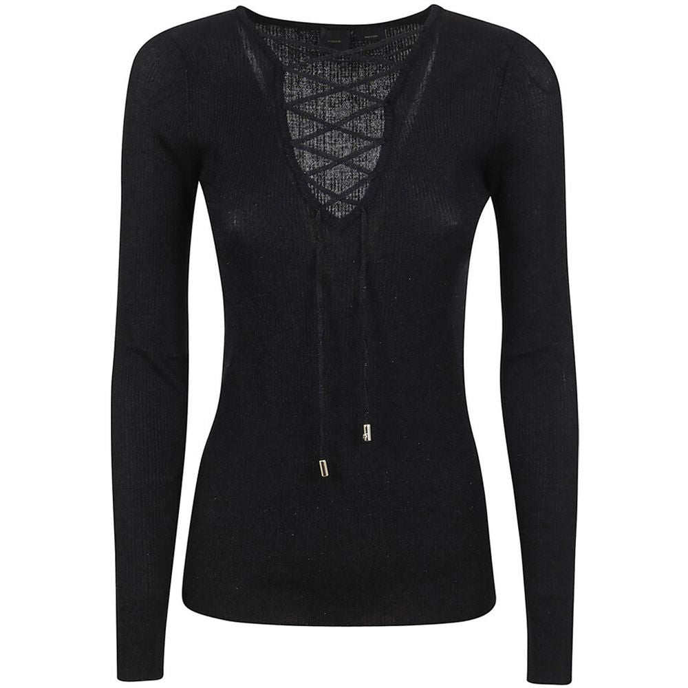 Pull en viscose noir PINKO