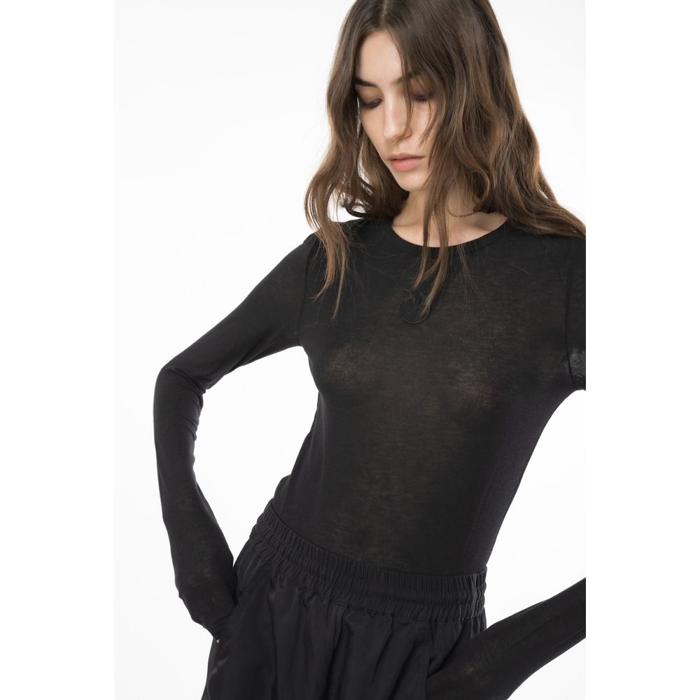 Pull en viscose noir PINKO