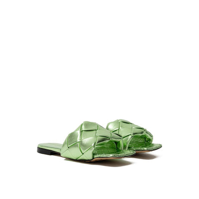 Bottega Veneta Green Leather Slipper