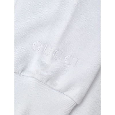 Sweat-shirt en coton blanc Gucci