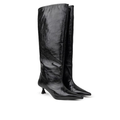 Paris Texas Black Leather Boot