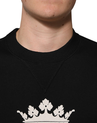 Pull Dolce &amp; Gabbana en coton noir orné de cristaux DG