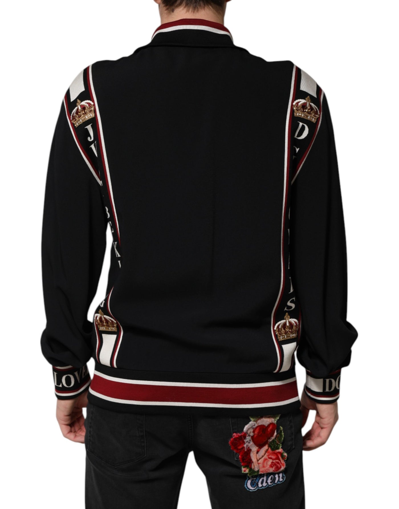 Sweat-shirt zippé noir Dolce &amp; Gabbana DG King