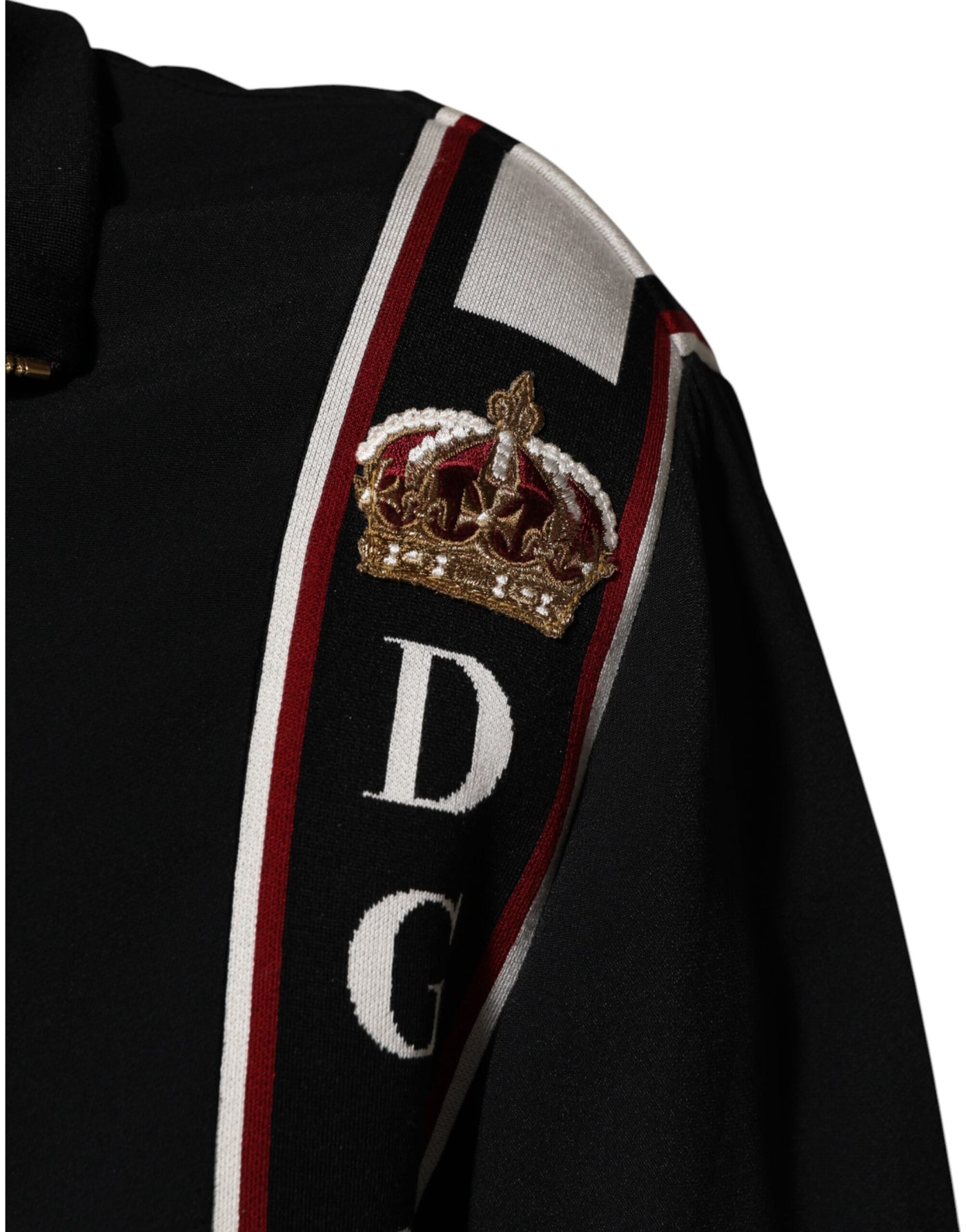 Sweat-shirt zippé noir Dolce &amp; Gabbana DG King