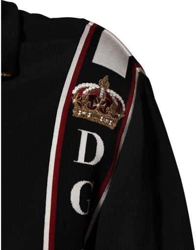 Sweat-shirt zippé noir Dolce &amp; Gabbana DG King