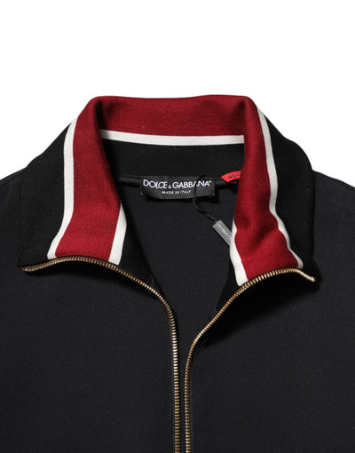 Sweat-shirt zippé noir Dolce &amp; Gabbana DG King