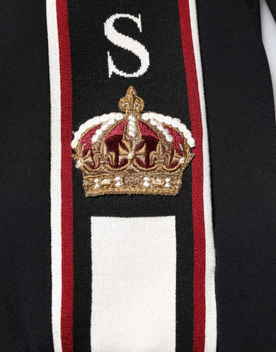 Sweat-shirt zippé noir Dolce &amp; Gabbana DG King