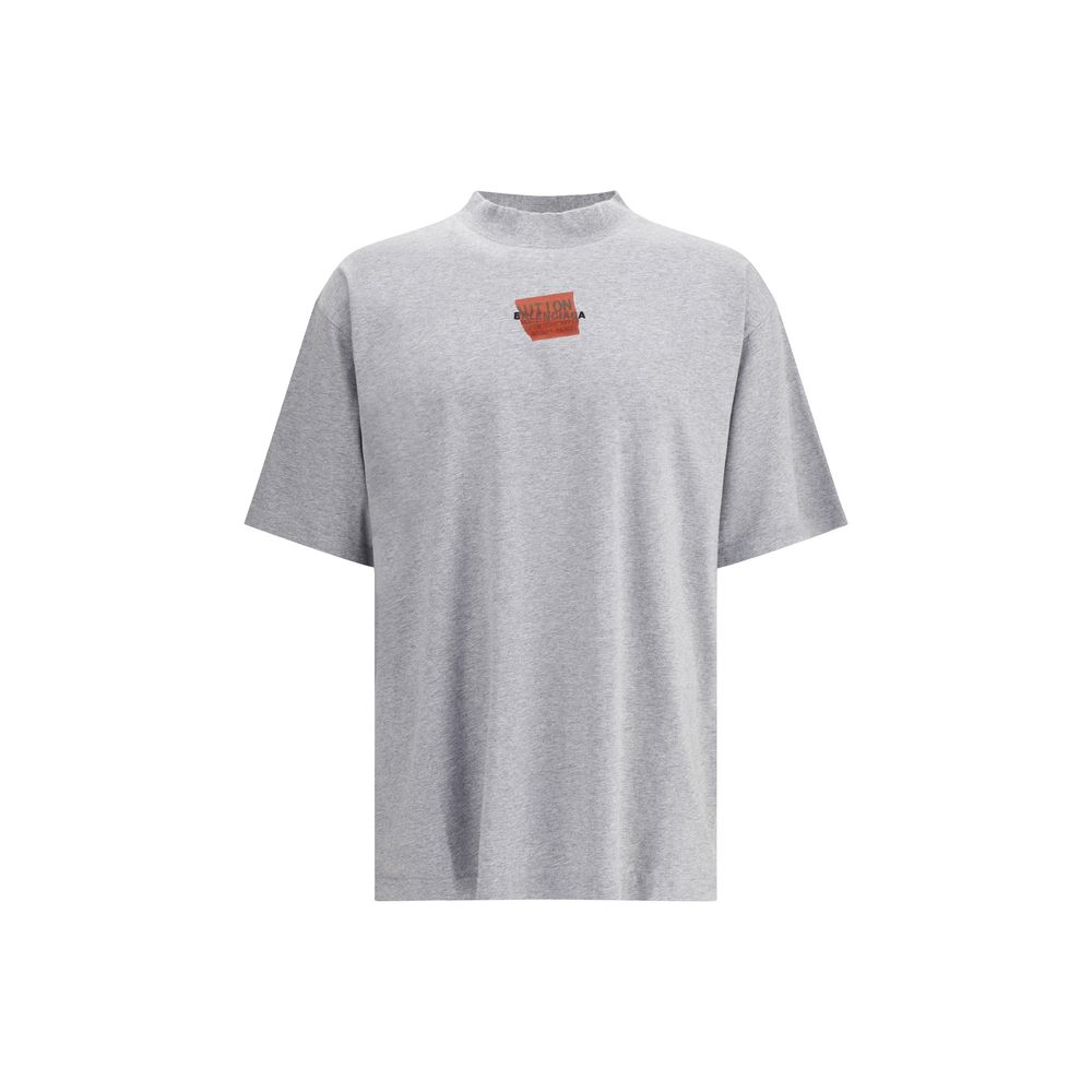 T-shirt met getapete Balenciaga-motief op de rug