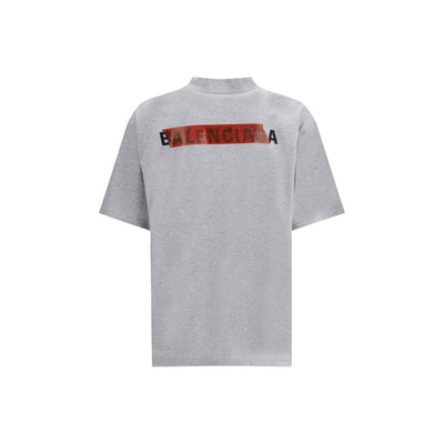 T-shirt met getapete Balenciaga-motief op de rug