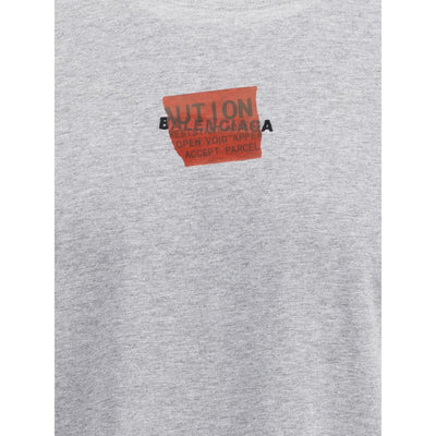 T-shirt met getapete Balenciaga-motief op de rug
