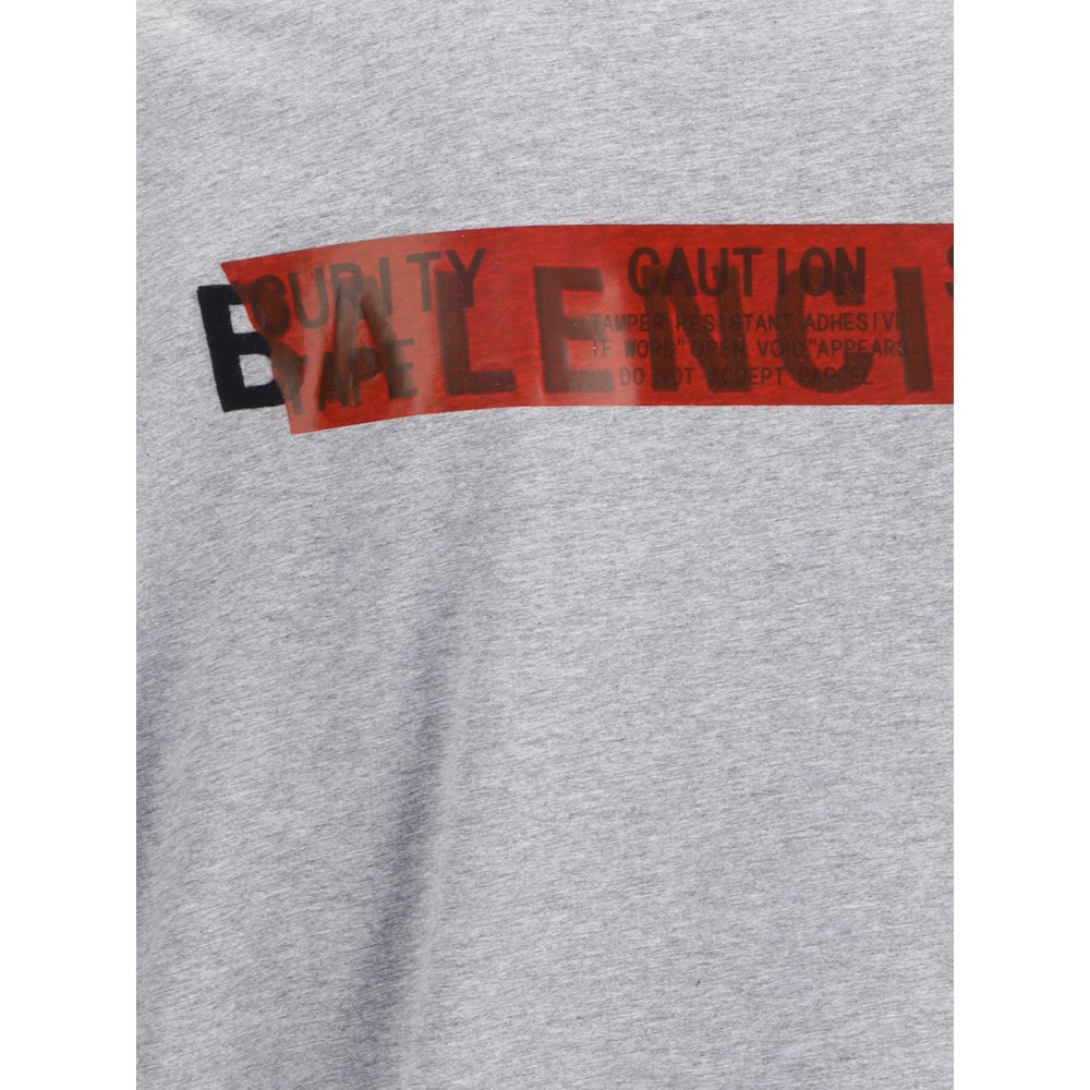 T-shirt met getapete Balenciaga-motief op de rug